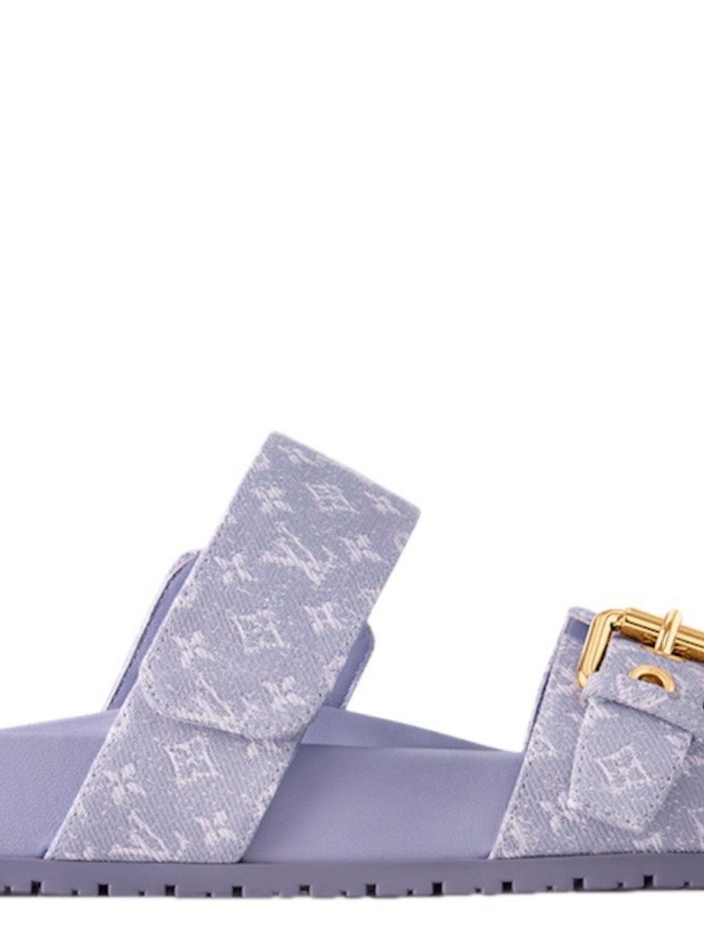 Louis Vuitton Lilac Monogram Double-Strap Slide Sandals - Picture 3 of 3